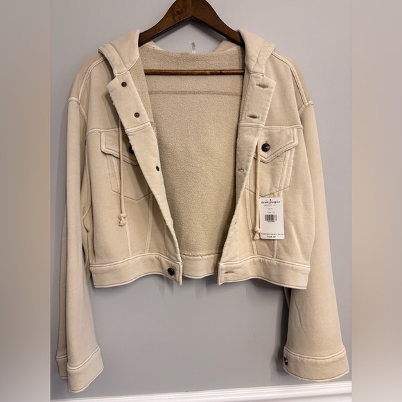 Free People Cream Hooded Jacket - Picture 2 of 5